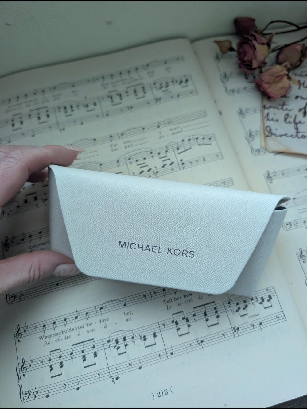 Michael Kors White Sunglasses Case